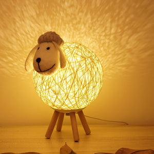 Sheep Bedside Side End Coffee Table Nursery Night Light Lamp USB 18cm