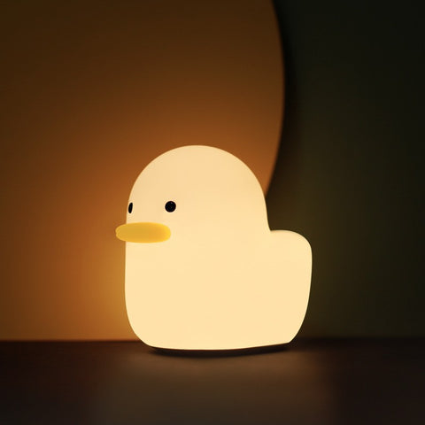 Duck Silicone Nursery Bedside LED Night Light Touch Control Rechargeable USB