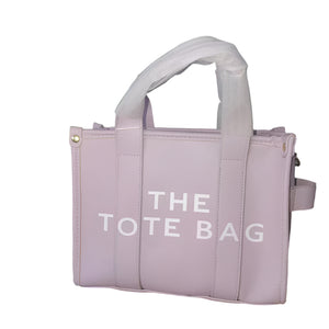 Faux PU Leather Tote Crossbody Shoulder Bag Handbag Large Zip Top Purple