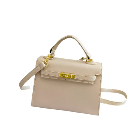 Faux PU Leather Top Handle Satchel Crossbody Shoulder Bag Handbag Khaki