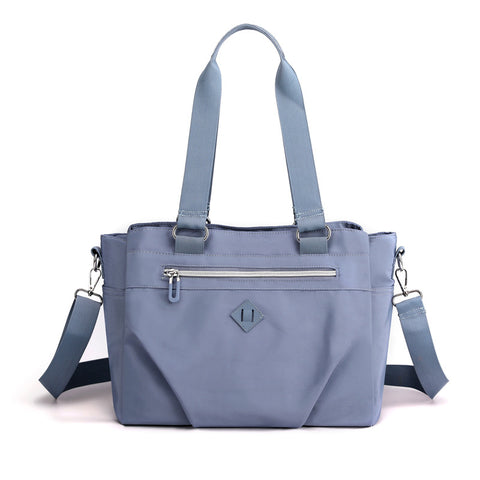Lightweight Nylon Water Repellant Tote Shoulder Crossbody Bag Handbag Blue