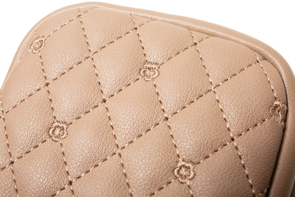 Floral Stitch Quilted PU Leather Crossbody Phone Mini Purse Bag Yellow