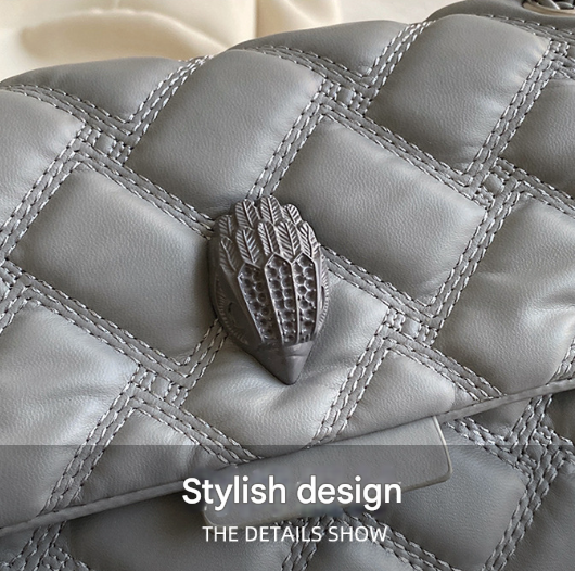 Quilted Diamond PU Leather Crossbody Shoulder Bag Handbag Chain Strap White