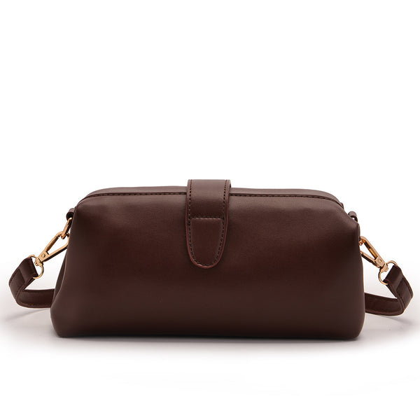 Chic Vintage Inspired PU Leather Crossbody Bag Handbag Adjustable Strap Coffee
