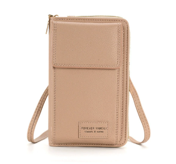 Faux PU Leather Crossbody Shoulder Phone Bag Wallet Purse Pink