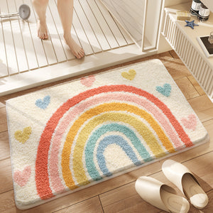 Rainbow Bath Bathroom Mat Rug Quick Dry Non Slip