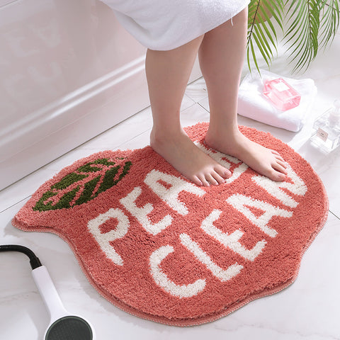 Peachy Clean Fun Fruity Microfibre Bath Mat Non Slip Machine Washable