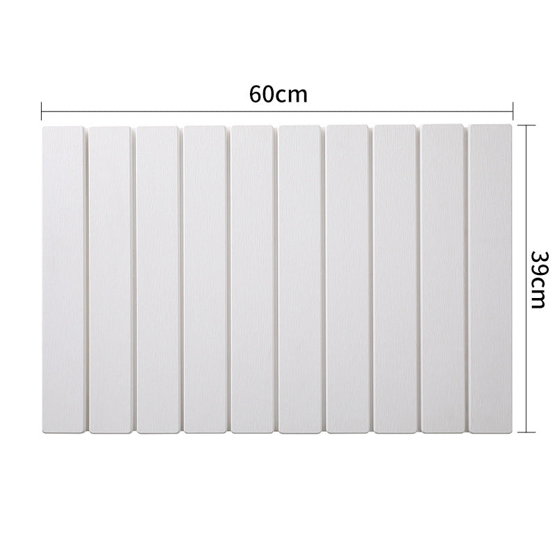 Foldable Diatomaceous Bath Mat Quick Dry Non Slip Odour Free 60 x 39cm White