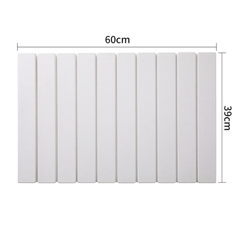 Foldable Diatomaceous Bath Mat Quick Dry Non Slip Odour Free 60 x 39cm White
