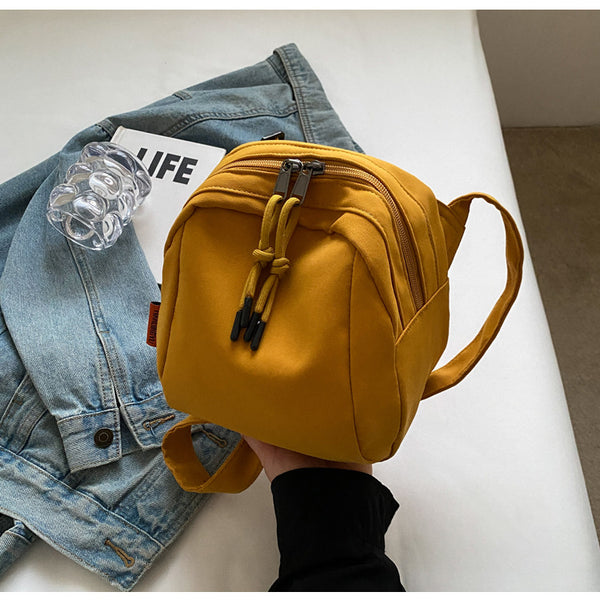 Lightweight Canvas Crossbody Shoulder Satchel Bag Adjustable Strap Yellow