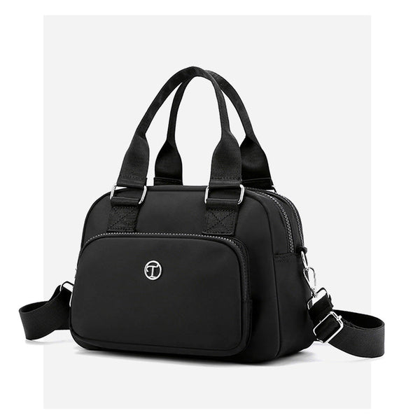 Waterproof Nylon Tote Crossbody Shoulder Bag Handbag Multi Pocket Purple