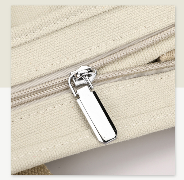 Canvas Tote Crossbody Lunch Bag Handbag Adjustable Strap Black