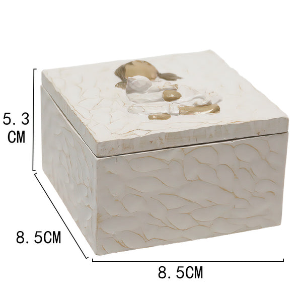 Child Hugging Dog Resin Pet Urn Memorial Cremation Ashes Keepsake Box
