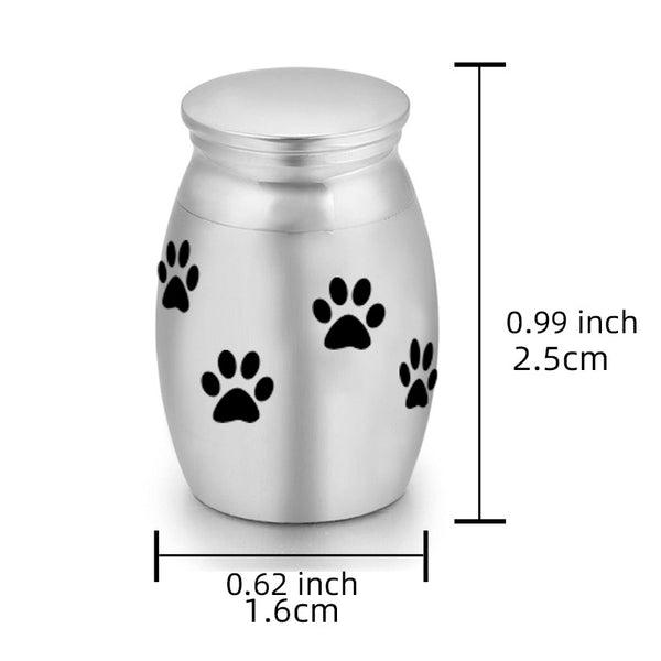 Always In My Heart Mini Stainless Steel Pet Urn Memorial Ashes Keepsake 2.5 x 1.6cm