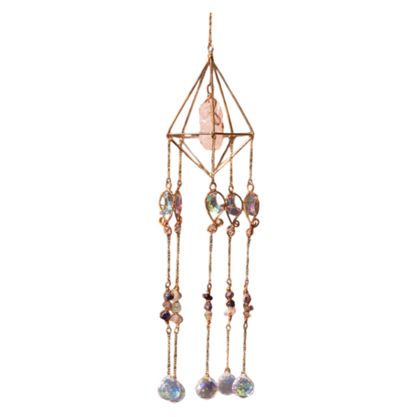 Moon Chaser Agate Slice Prism Handmade Crystal Suncatcher Sun Catcher Window Ornament