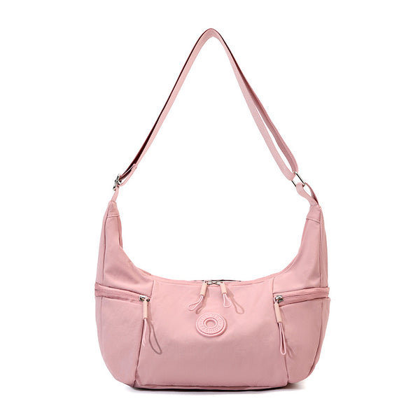 Nylon Crossbody Shoulder Bag Handbag Water Resistant Travel Pink