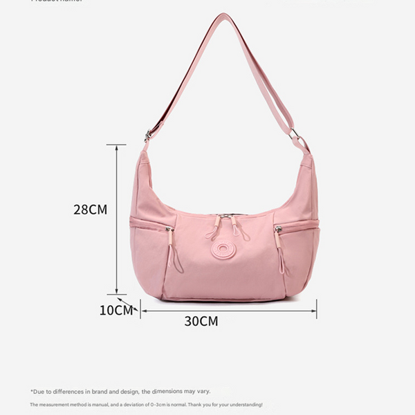 Nylon Crossbody Shoulder Bag Handbag Water Resistant Travel Pink