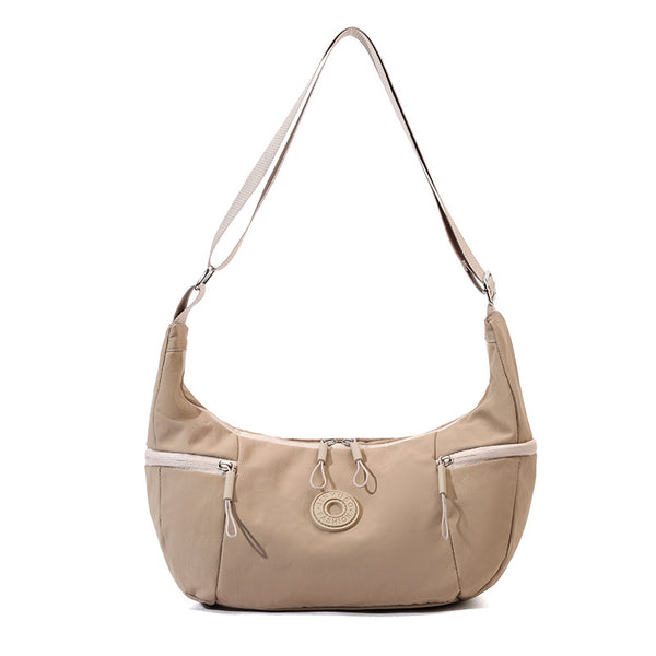 Nylon Crossbody Shoulder Bag Handbag Water Resistant Travel Khaki