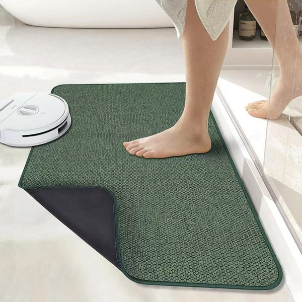 Diatomite Diatomaceous Quick Dry Non Slip Bath Mat 50 x 80cm Green