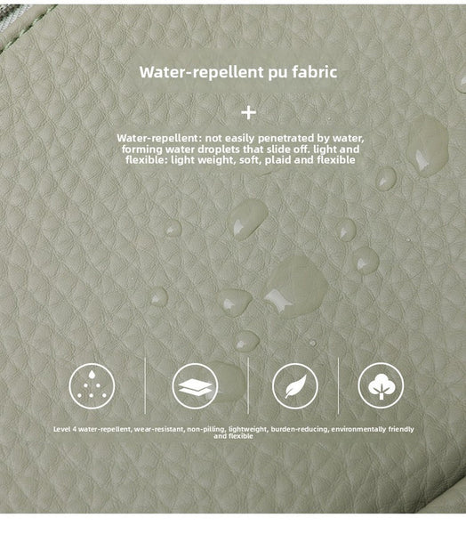 Faux PU Leather Sling Crossbody Chest Bag Purse Adjustable Boho Strap Black