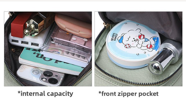 Faux PU Leather Sling Crossbody Chest Bag Purse Adjustable Boho Strap Light Green