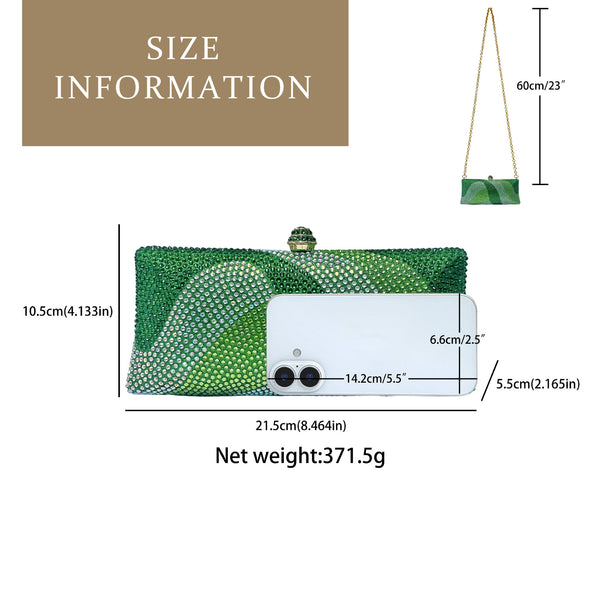 Rhinestone Crystal Evening Clutch Bag Purse Chain Strap Wedding Party Prom Rose Red