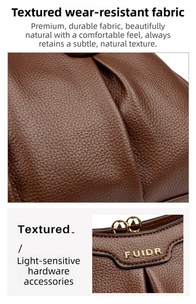 Faux PU Leather Top Handle Crossbody Shoulder Bag Vintage Style Kiss Lock Off White