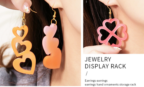 2 x Heart Earring Pendant Silicone Molds Resin Epoxy DIY Jewellery Making