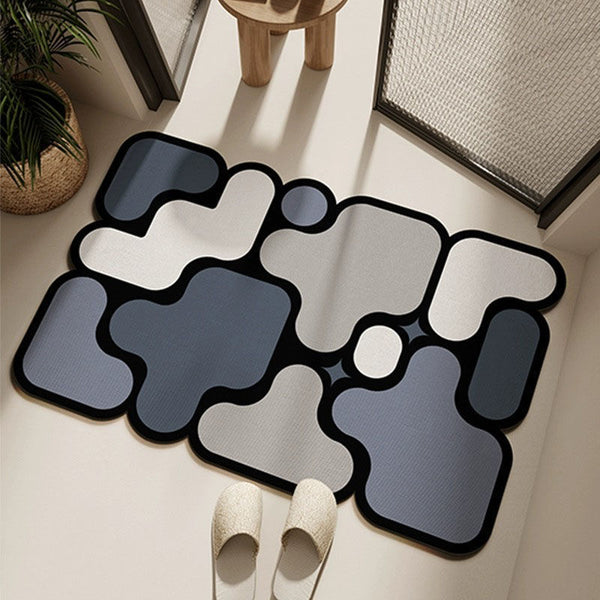 Diatomaceous Diatomite Bathroom Mat Jigsaw Puzzle 40 x 60 cm Grey Purple