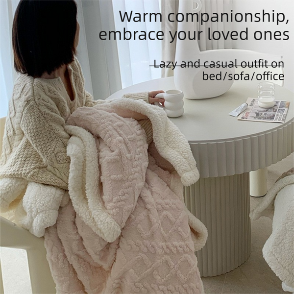 Double Sided Taffeta Sherpa Fleece Diamond Blanket Throw 180 x 200cm Yellow