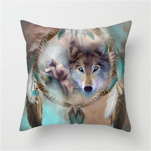Wolf Wolves Polyester Cushion Cover Square 45cm