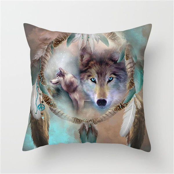 Wolf Wolves Polyester Cushion Cover Square 45cm