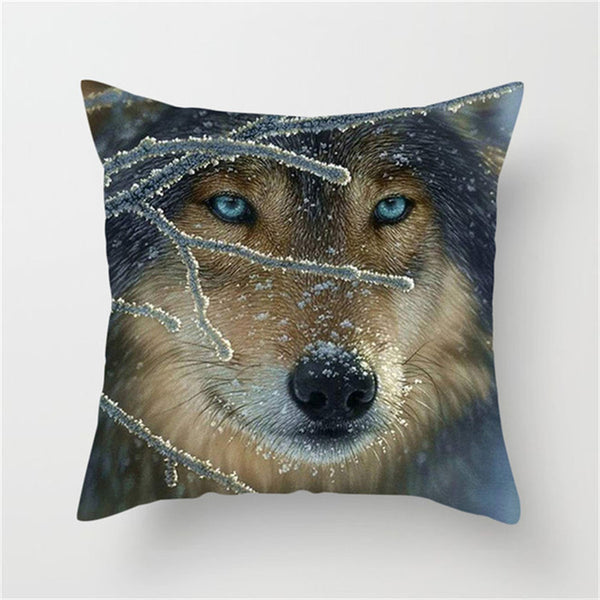 Wolf Wolves Polyester Cushion Cover Square 45cm
