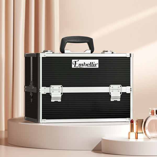 Embellir Portable Cosmetic Beauty Makeup Case Black