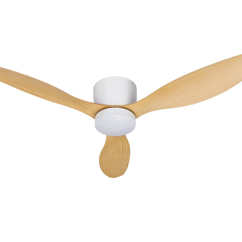 Devanti 52'' Ceiling Fan DC Motor 3 Blades LED Light Timer Remote Light Wood