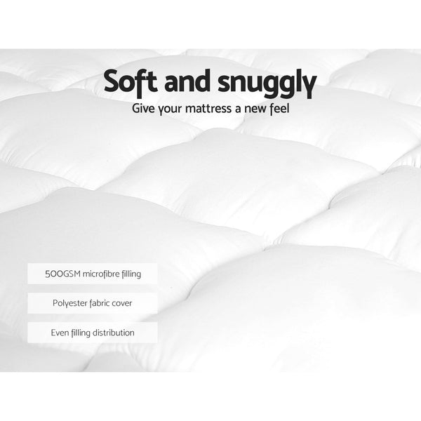 Giselle Bedding Microfibre Mattress Topper Pillowtop King
