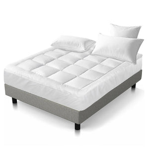 Giselle Bedding 1000gsm Microfibre Pillowtop Mattress Topper Queen 45cm
