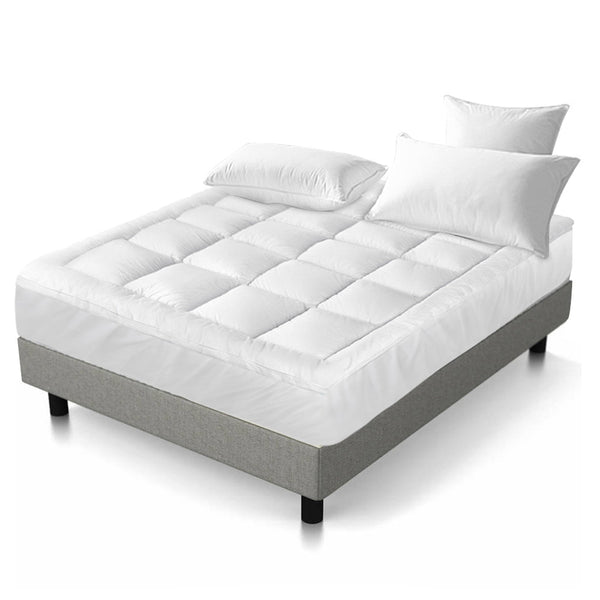 Giselle Bedding 1000gsm Microfibre Pillowtop Mattress Topper Queen 45cm