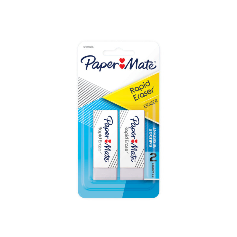 Paper Mate Rapid Erase Eraser Pack of 2 Box of 12