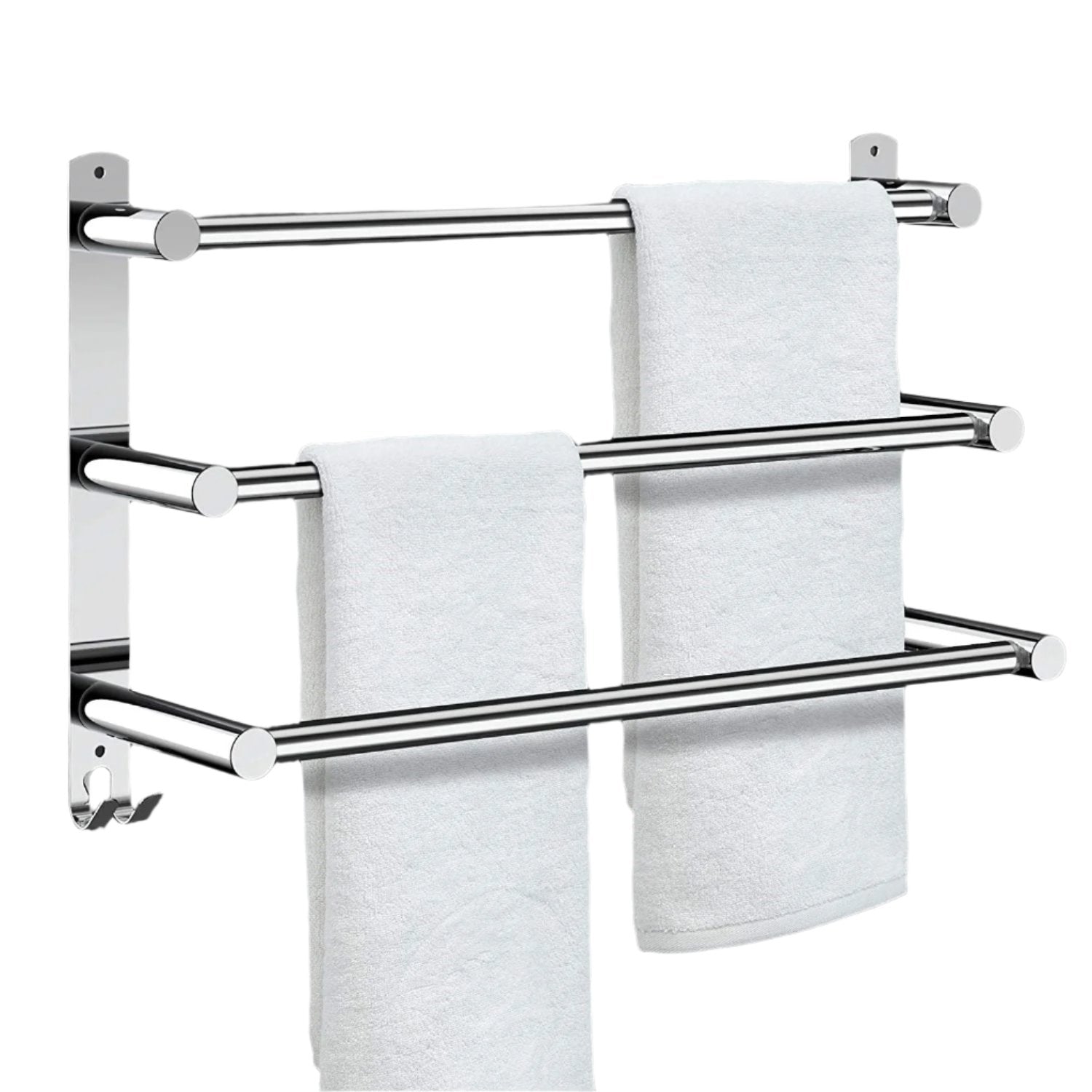 3 Bar Adjustable 45-75cm Towel Rail Bar Rack