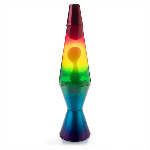Lava Motion Lamp Diamond Shape Rainbow Multicoloured