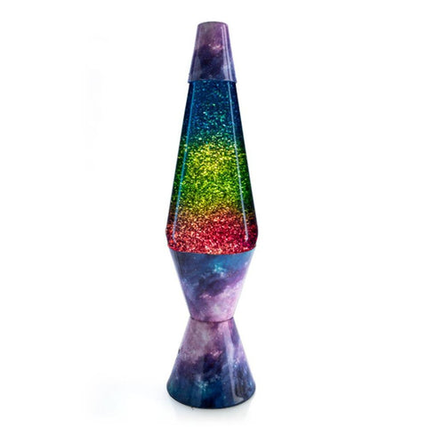 Lava Motion Lamp Diamond Shape Galaxy Rainbow Glitter