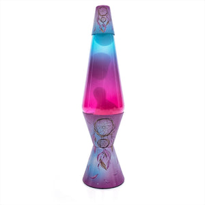 Lava Motion Lamp Diamond Shape Dreamcatcher Feather Pink Purple