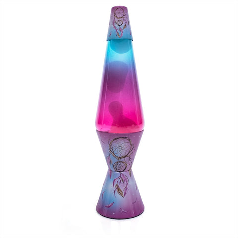 Lava Motion Lamp Diamond Shape Dreamcatcher Feather Pink Purple