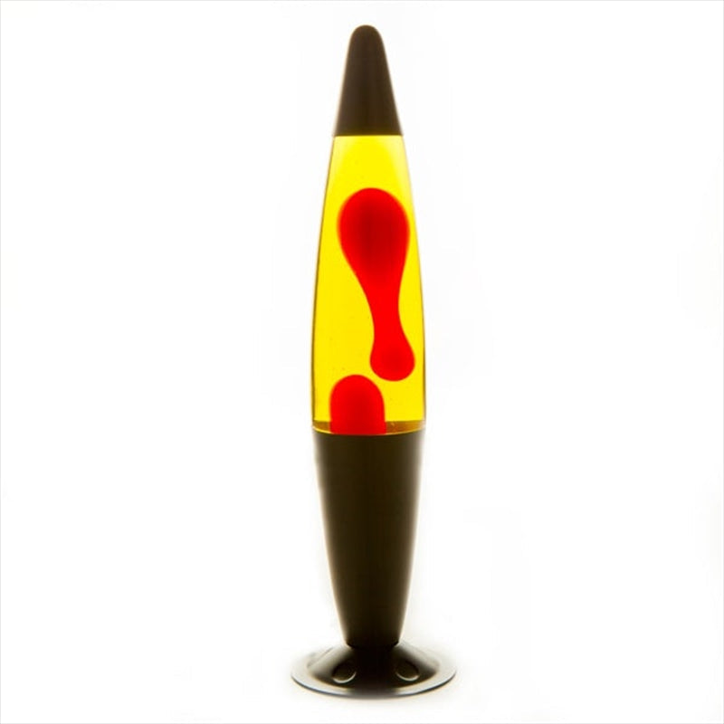 Lava Motion Lamp Rocket Shape Red Yellow
