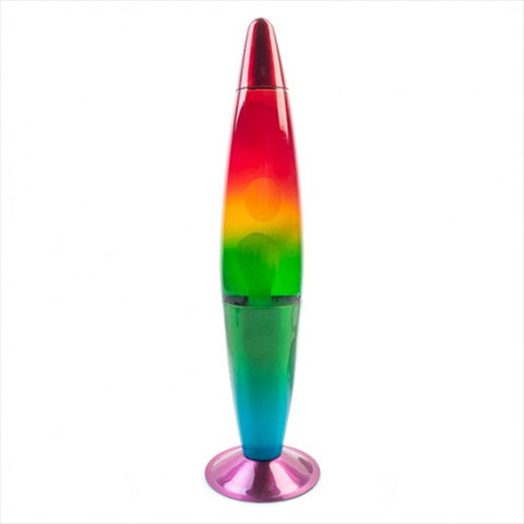 Lava Motion Lamp Rocket Shape Rainbow Multicoloured