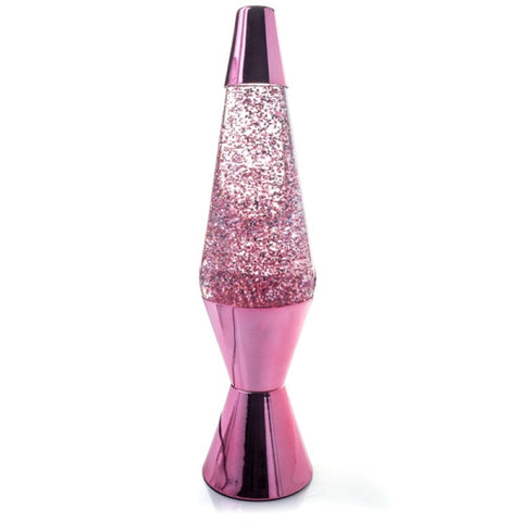 Motion Lamp Diamond Shape Pink Glitter
