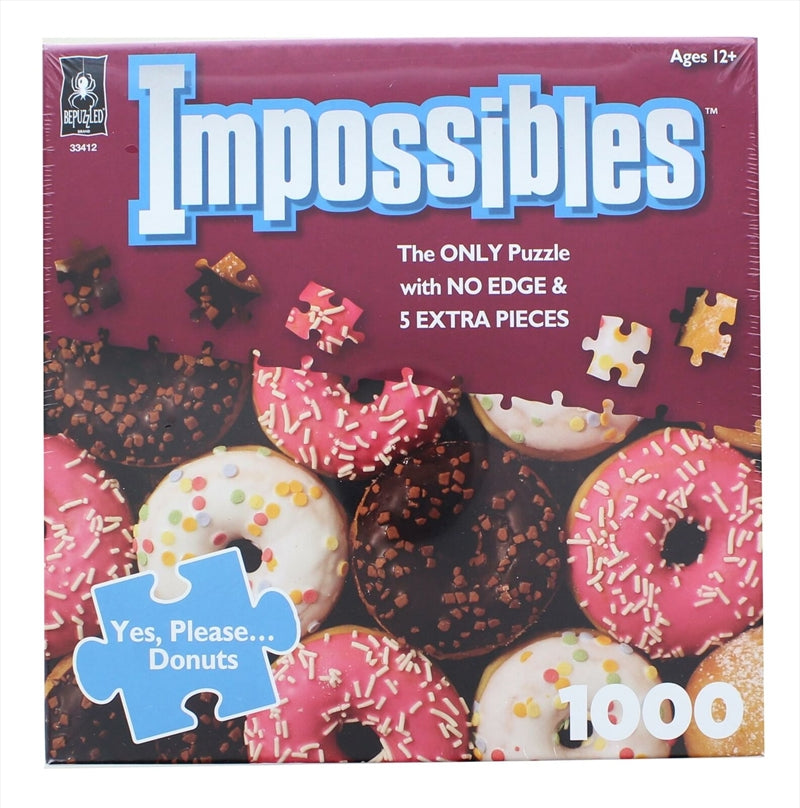 Yes Please Donuts Impossible No Edge 1000 Piece Jigsaw Puzzle