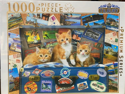 Kittens In Suitcase Comical Animals 1000 Piece Jigsaw Puzzle