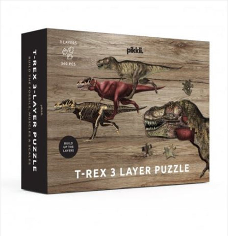 T-Rex Dinosaur 3 Layer Jigsaw Puzzle